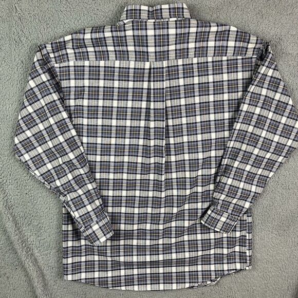 Loafers Reed & James Long Sleeve Button Down Cotton Plaid Shirt Mens Large New - Picture 4 of 7
